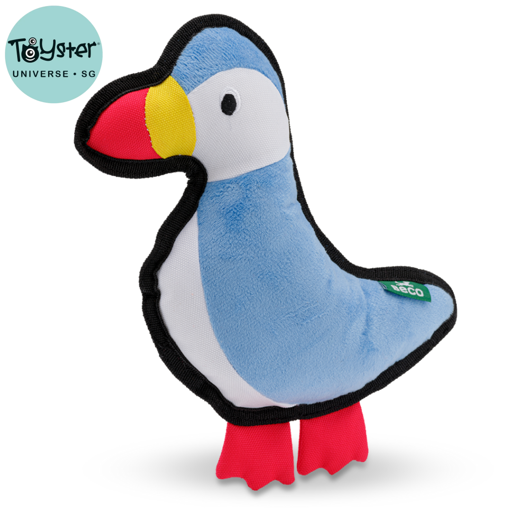 Beco Dog Toy Puffin | Floats Squeaks Sustainable Material - Dog Toys