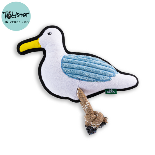 Beco Dog Toy Seagull | Floats Squeaks Sustainable Material - Dog Toys
