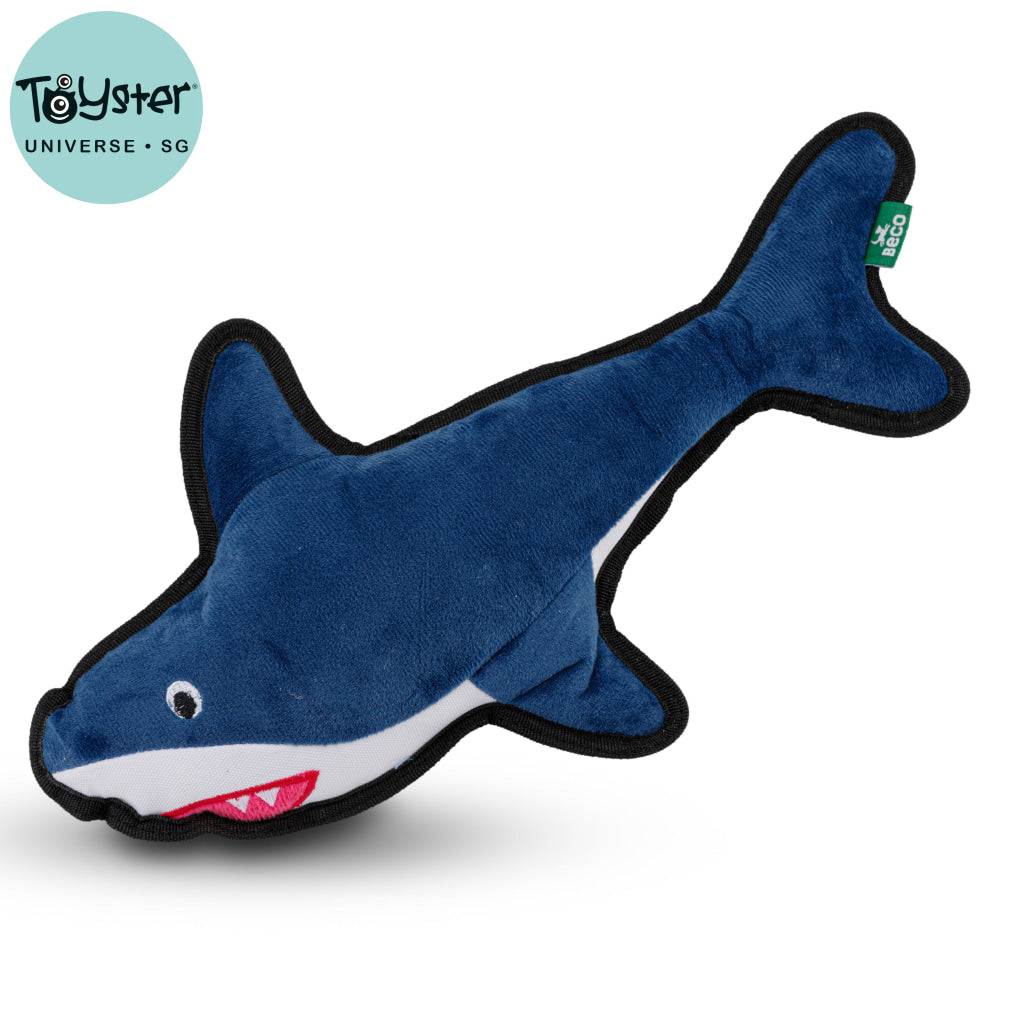 Beco Dog Toy Shark | Floats Squeaks Sustainable Material - Dog Toys