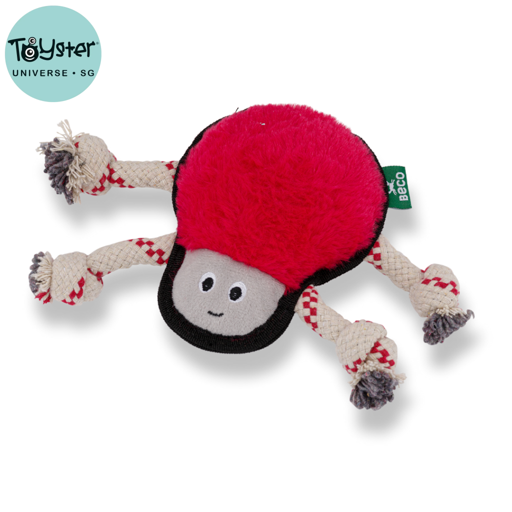 Beco Dog Toy Spider | Floats Squeaks Sustainable Material - Dog Toys