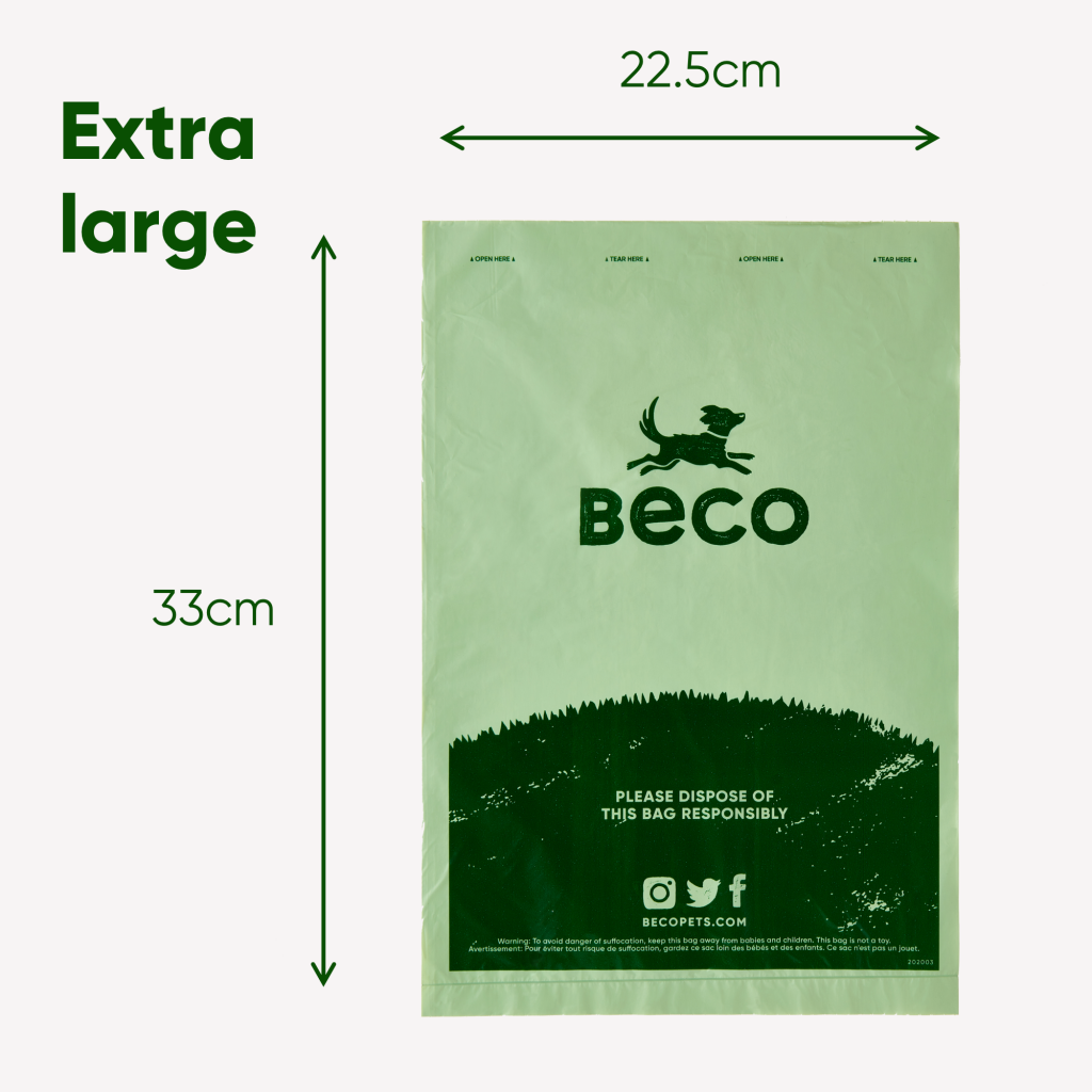 Beco Poop Bag Dispenser Roll | Big Strong Leak-Proof