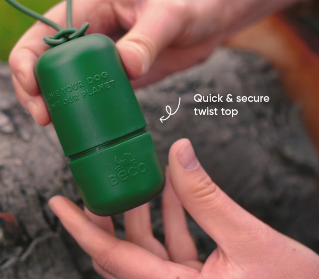 Beco Recycled Plastic Poop Bag Dispenser – Includes 15 Poop Bags