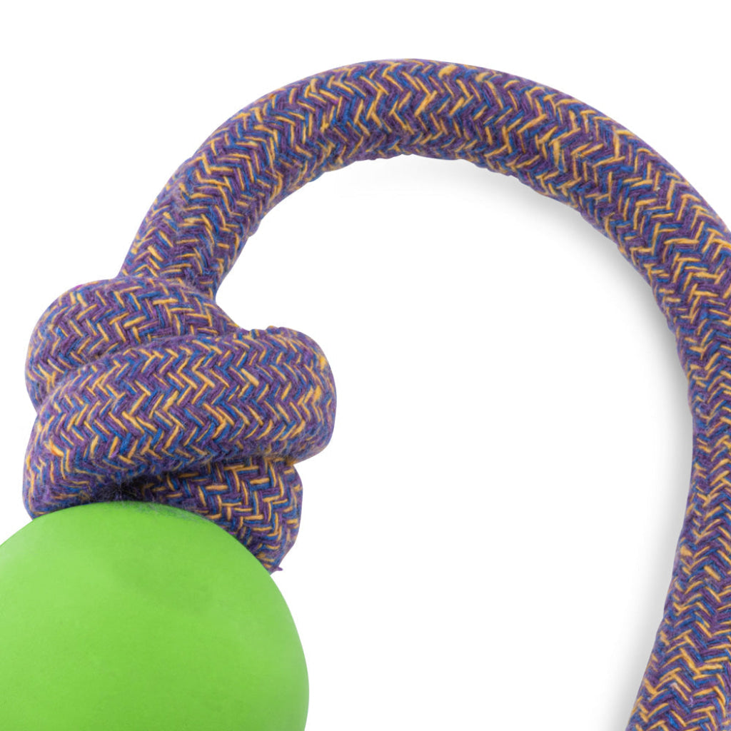 Beco Rubber Ball on Rope Green - Dog Toys
