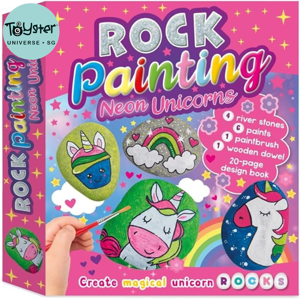 Bookoli Neon Unicorn Rock Painting Bookoli