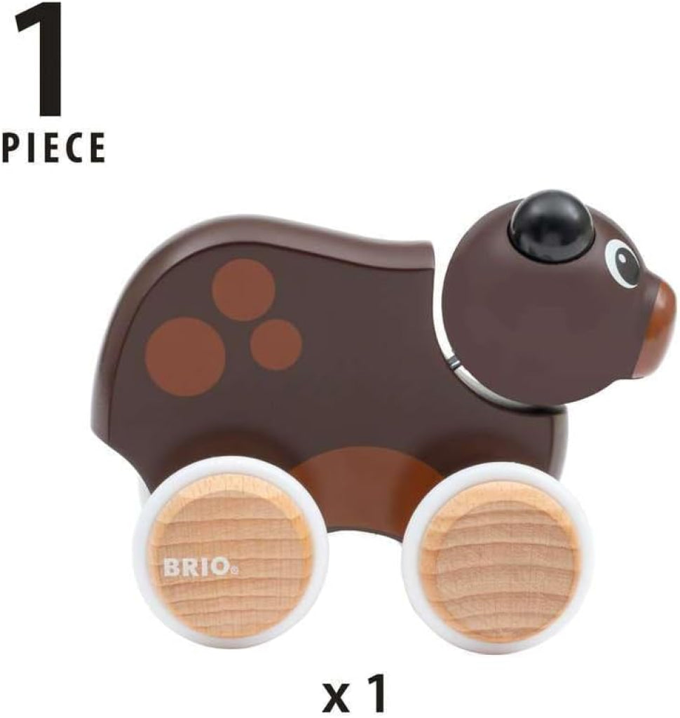 BRIO Push Along Bear - Brio