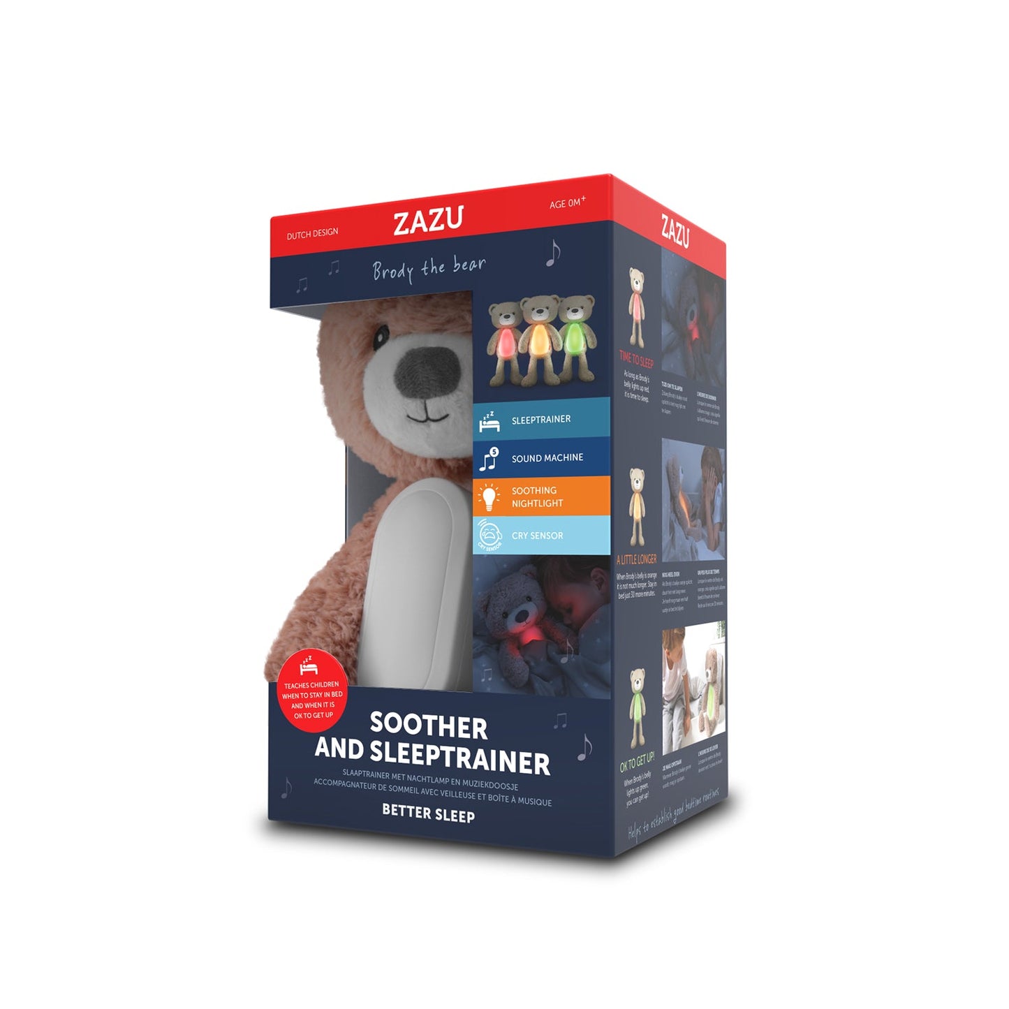 Sleeptrainer with Nightlight and Sound Machine - Brody the Bear