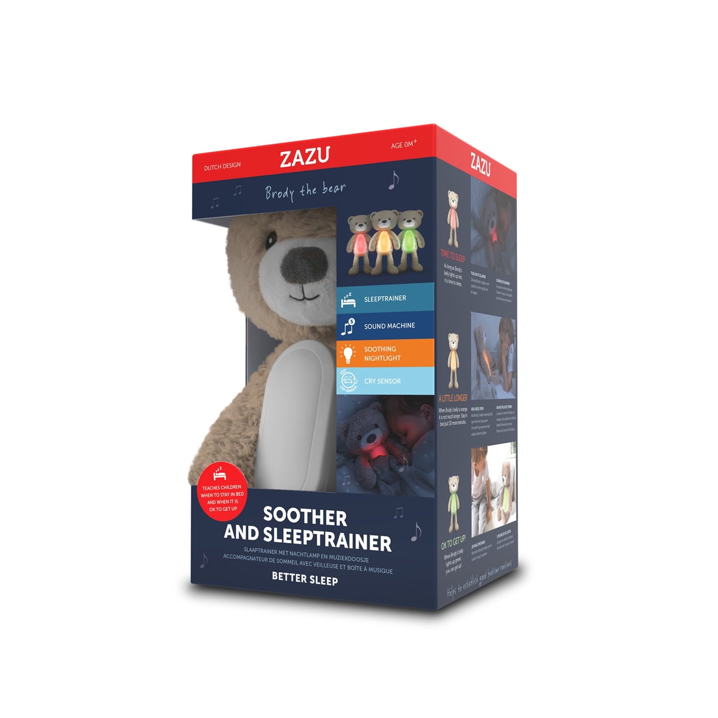 Sleeptrainer with Nightlight and Sound Machine - Brody the Bear