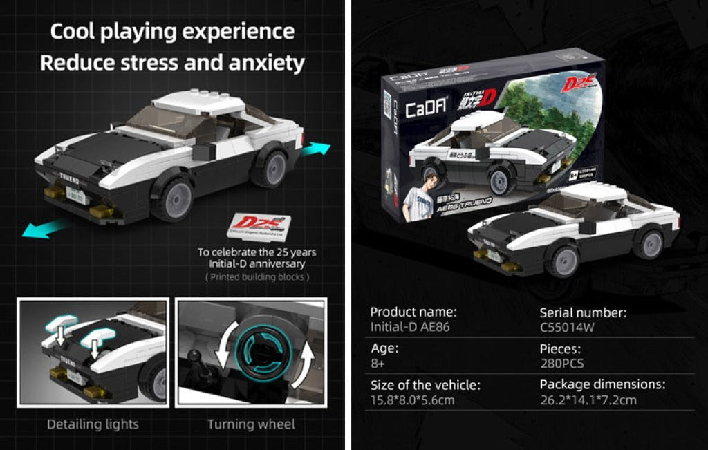 Cada Initial D 1:24 Toyota Trueno Ae86 C55014W