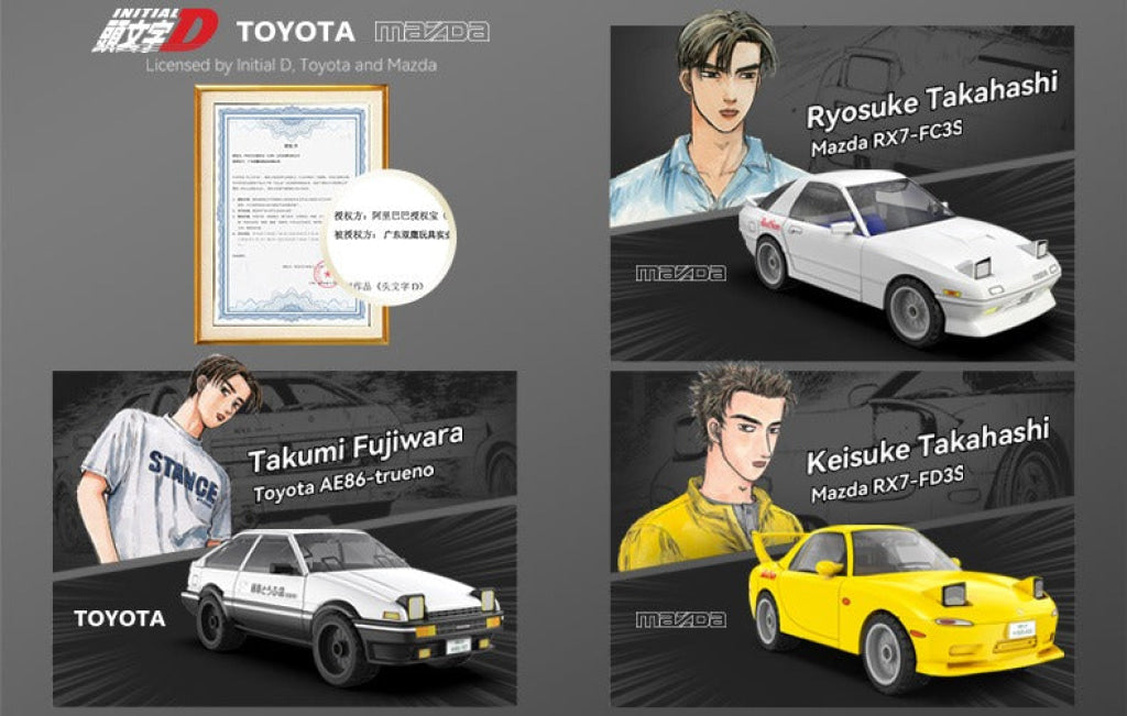 Cada Initial D 1:35 Mazda Rx-7 Fc3S C55016W