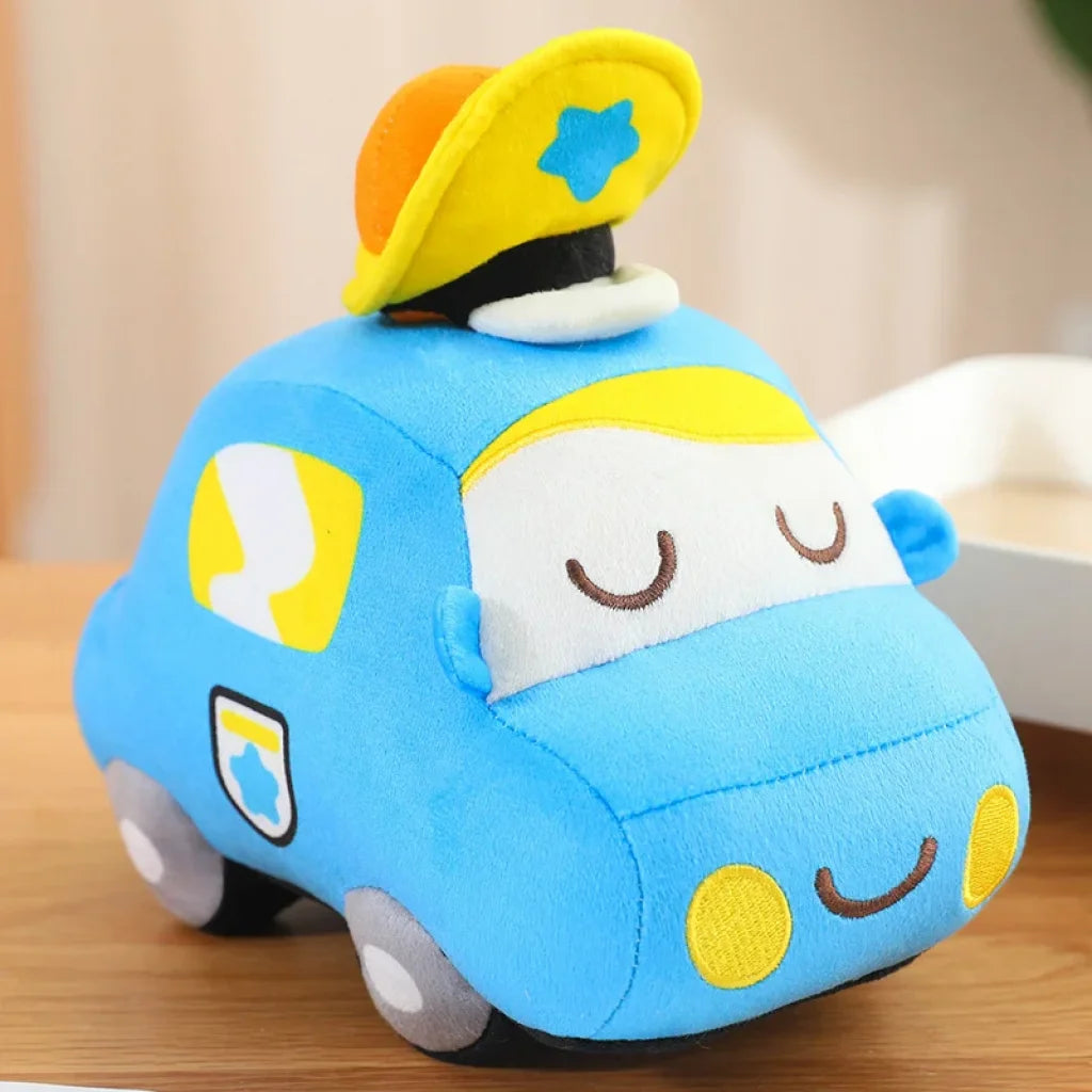 Cartoon Car Plush - blue car / about 7-10cm