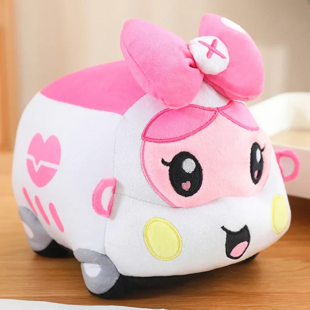 Cartoon Car Plush - Pink car / about 45-50cm