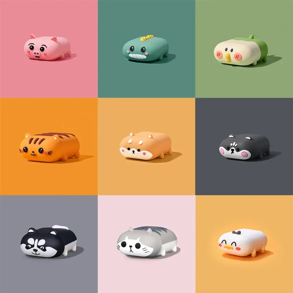 Cartoon Cute Shiba Inu Dog Silicone Earphone Cases For Apple Airpods