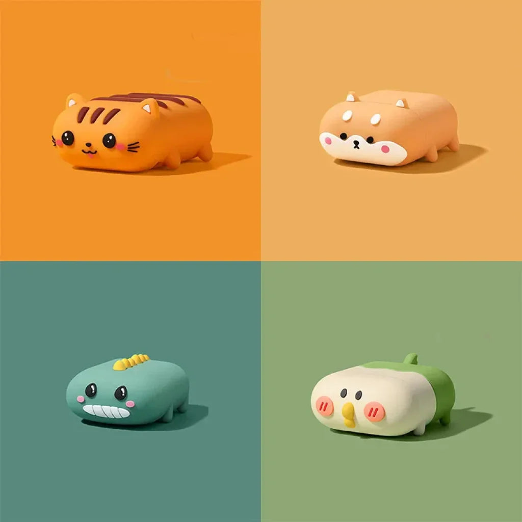 Cartoon Cute Shiba Inu Dog Silicone Earphone Cases For Apple Airpods
