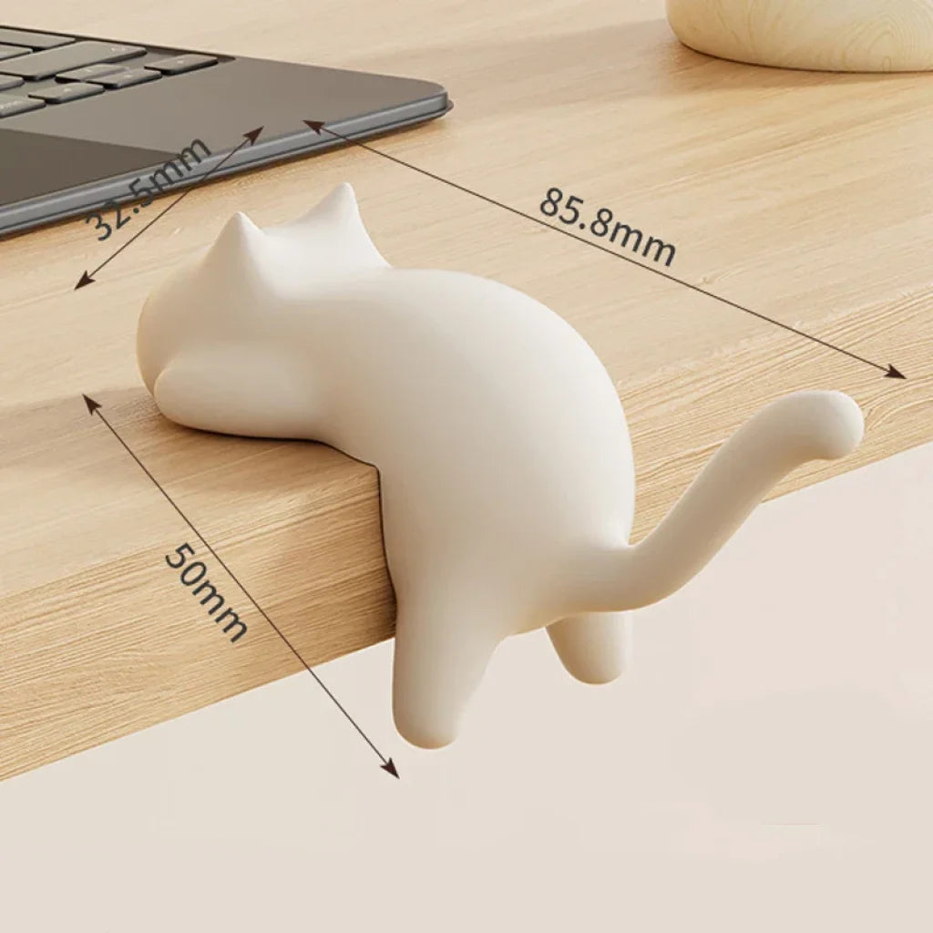 Cat Shaped No Trace Hooks - WHITE