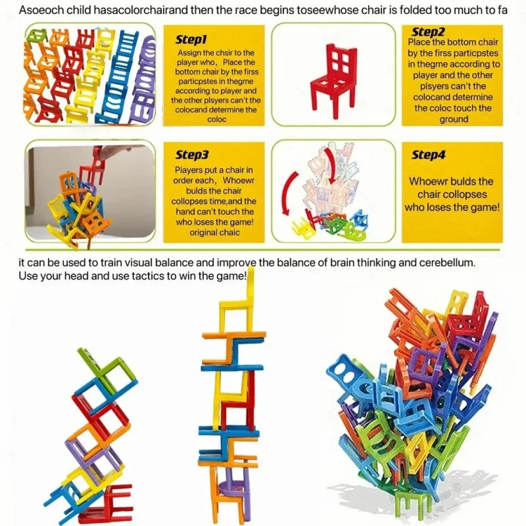 Chair Stacking Tetra Tower Fun Balance Game
