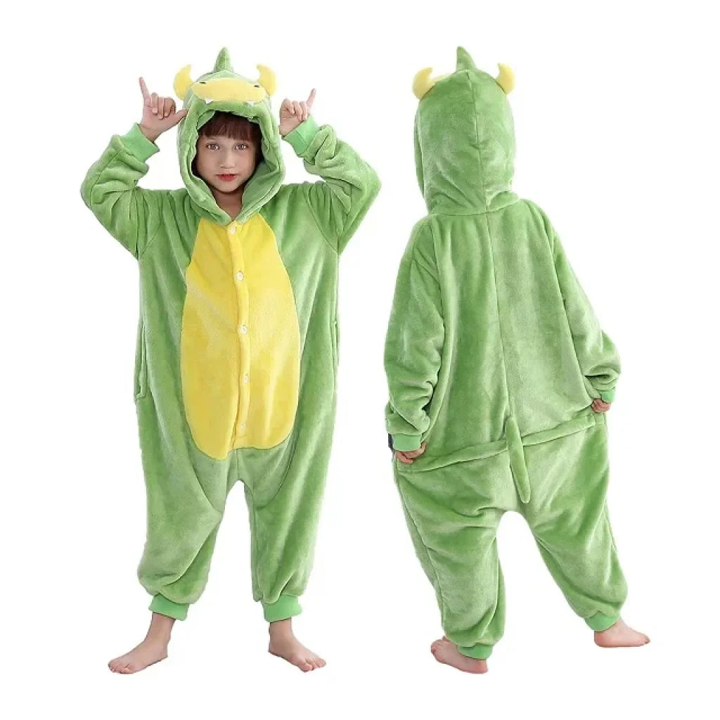 Children Winter Overalls Costume C Dinosaur / 11-12T(Height135-145