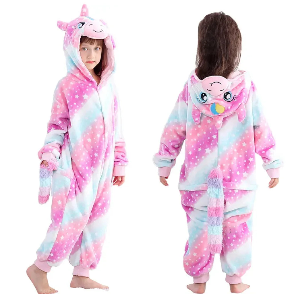 Children Winter Overalls Costume D Unicorn / 3-4T(Height 85-104Cm