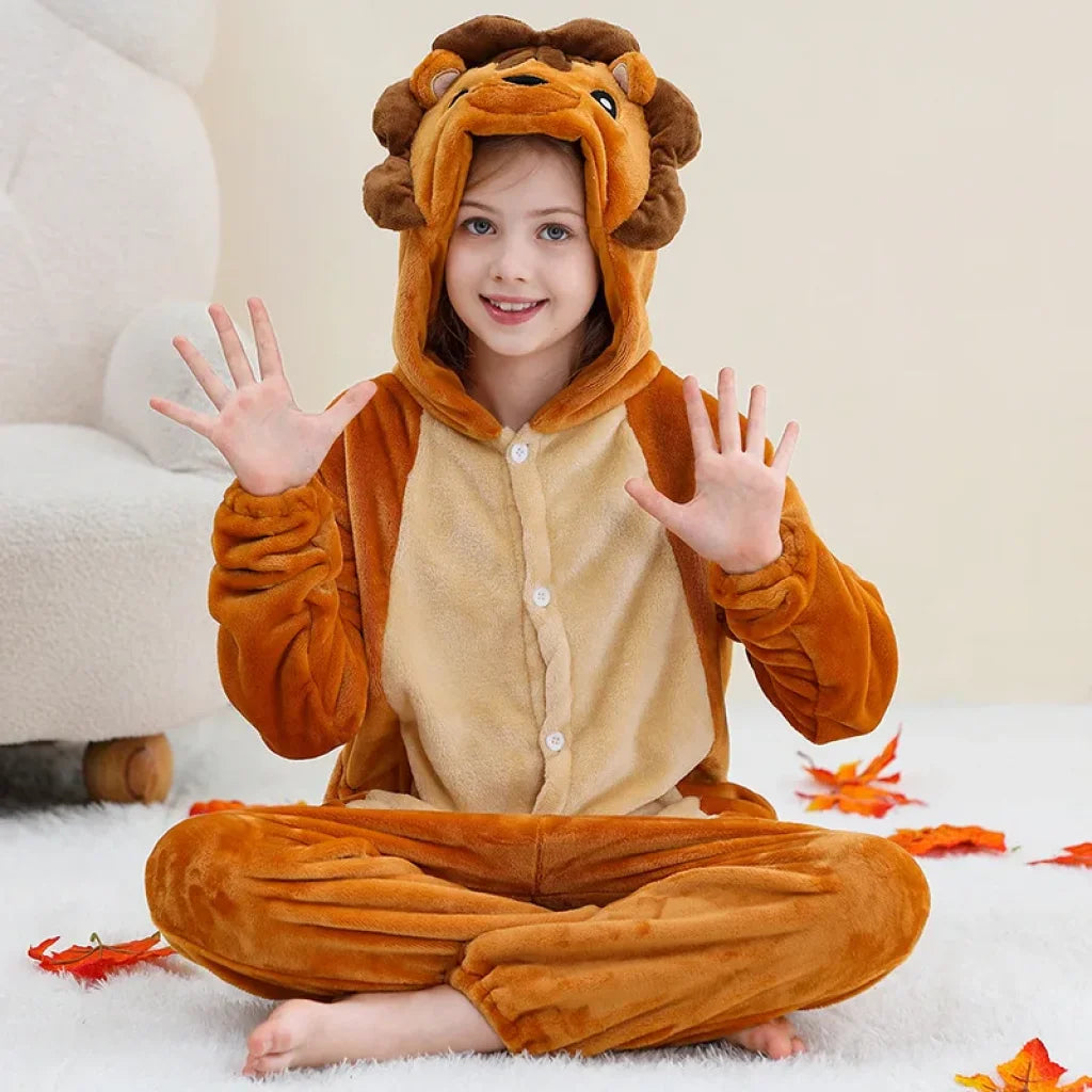 Children Winter Overalls Costume Lion / 11-12T(Height135-145