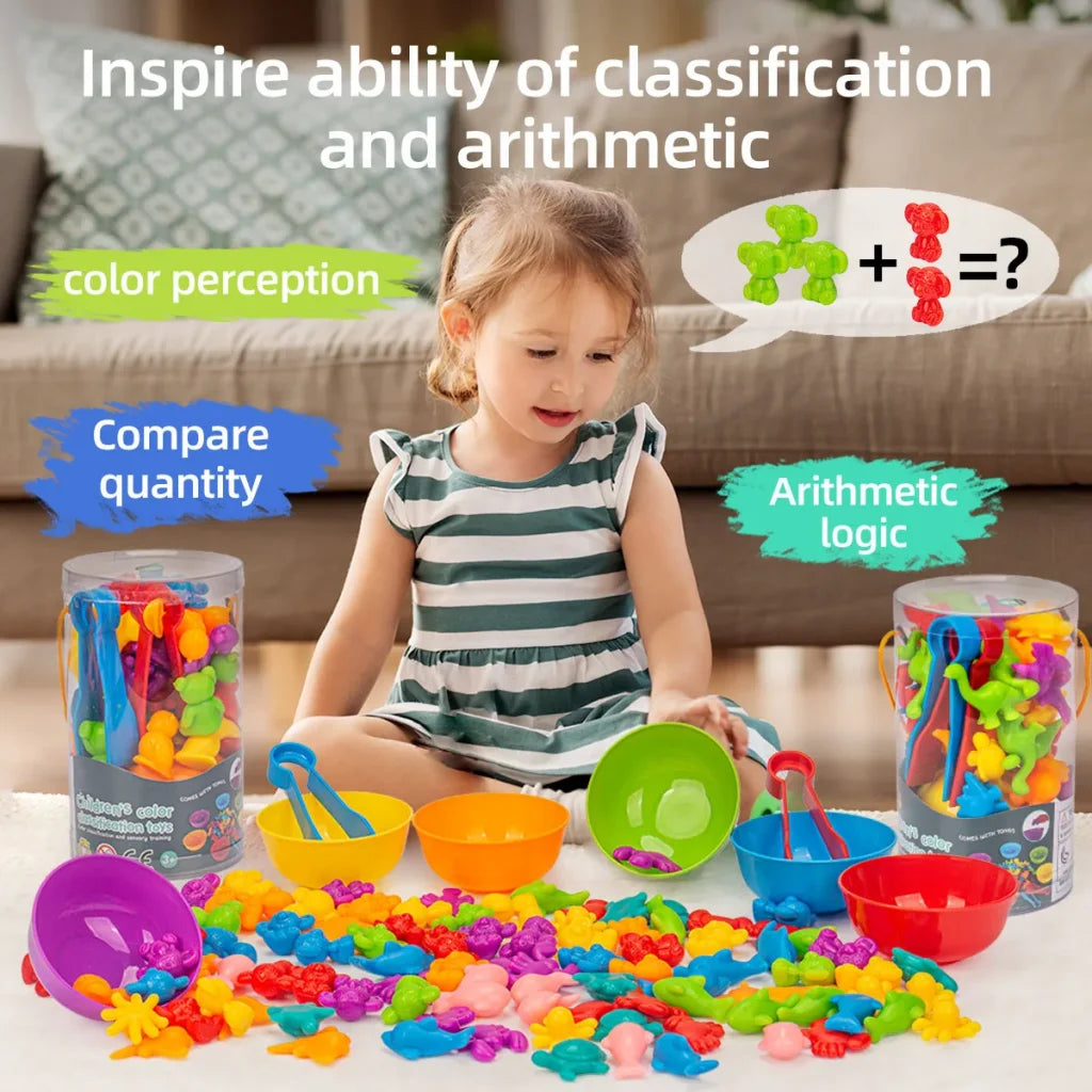 Counting and Sorting Animal Toys