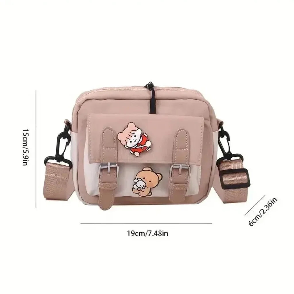 Crossbody Canvas Bag For Girls Student