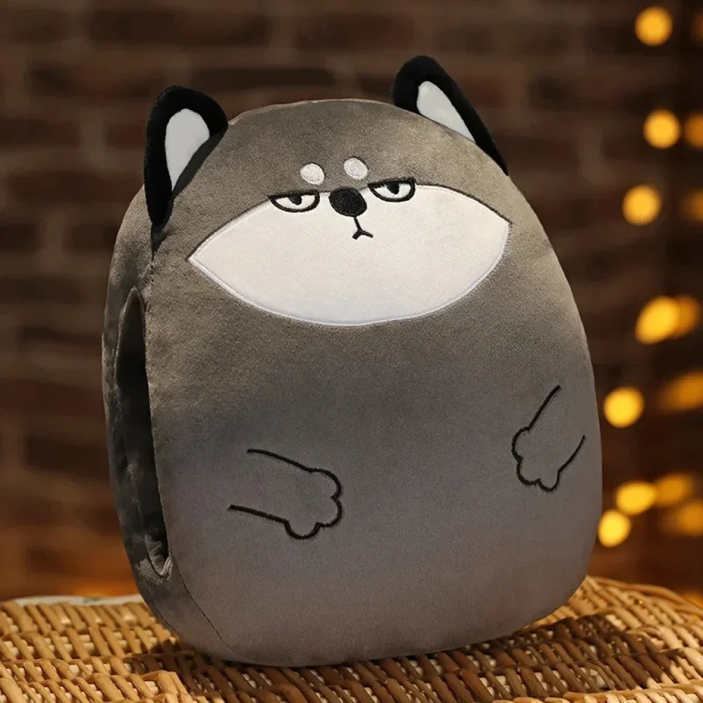 Cute Animals Hand Warmer Pillow Plush Toy - Husky +30 * 25cm