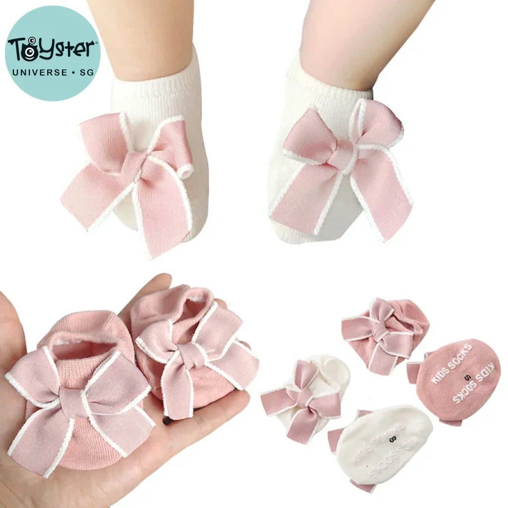 Cute Bowknot Baby Socks Soft Cotton Newborn