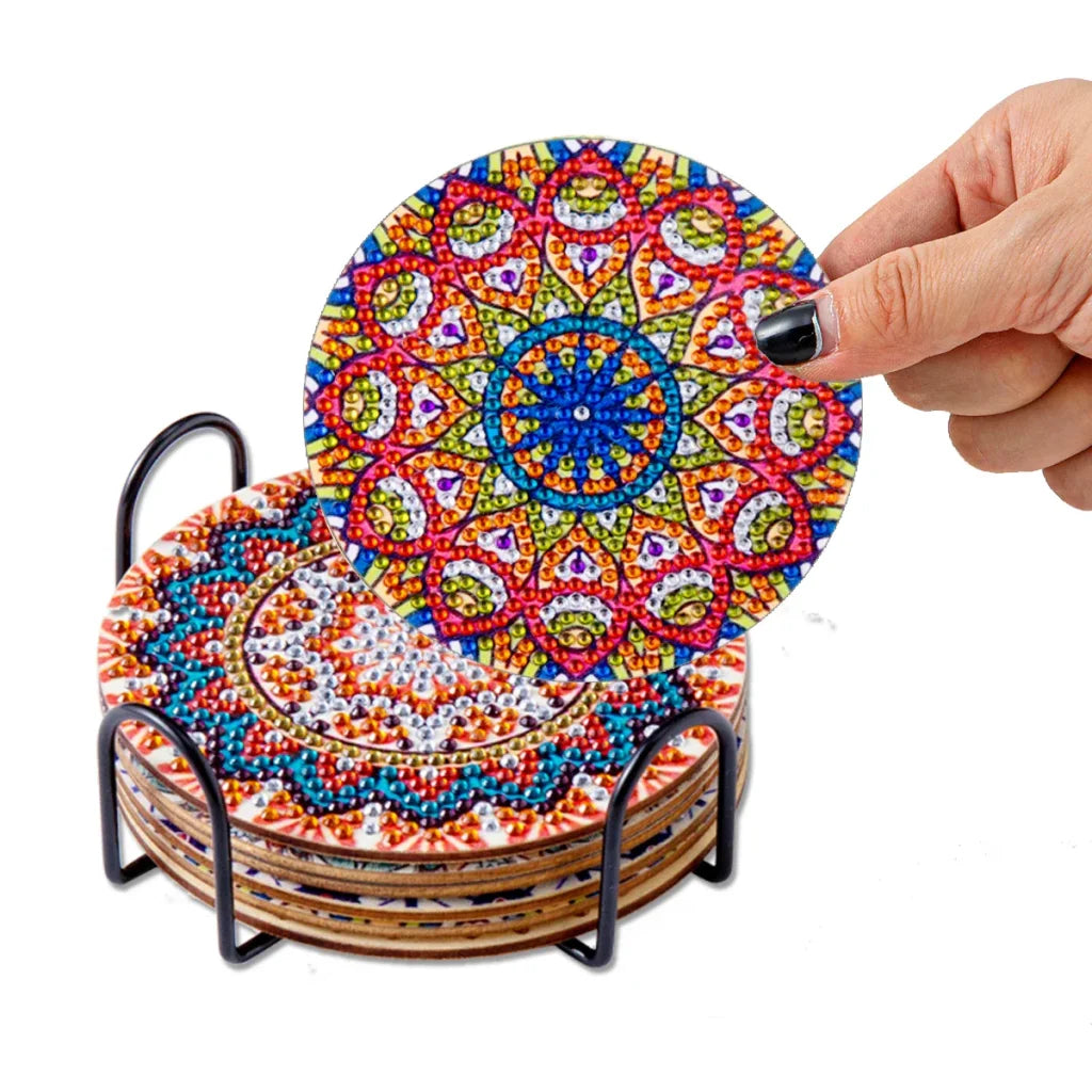 Diamond Art Painting Coasters With Holder