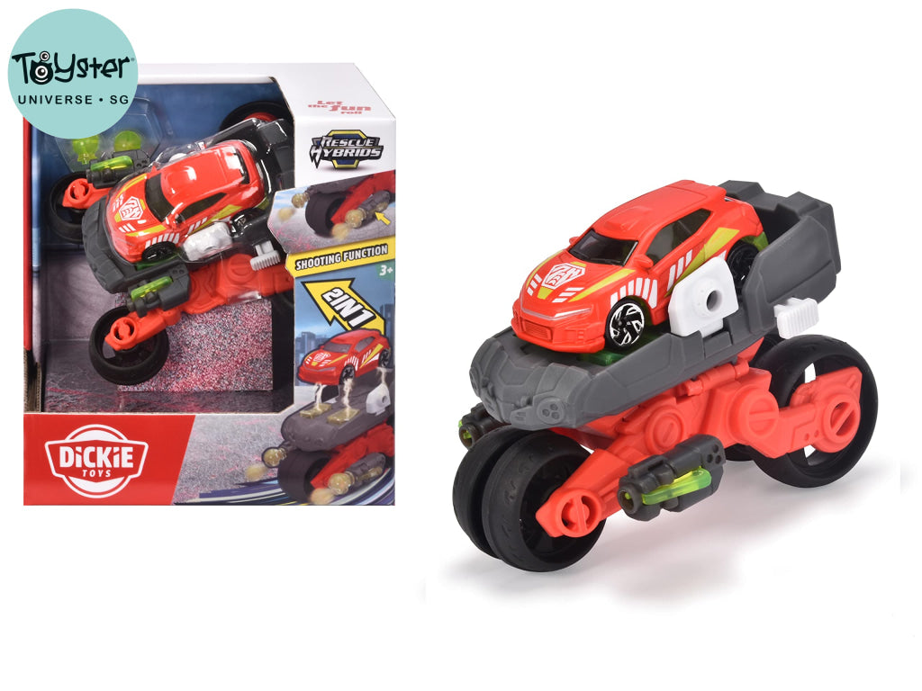 Dickie Toys Rescue Hybrids 2 In 1 Drone Bike