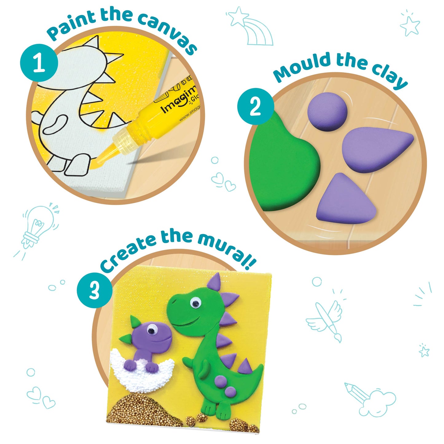 Clay Murals Dino - Modeling Clay