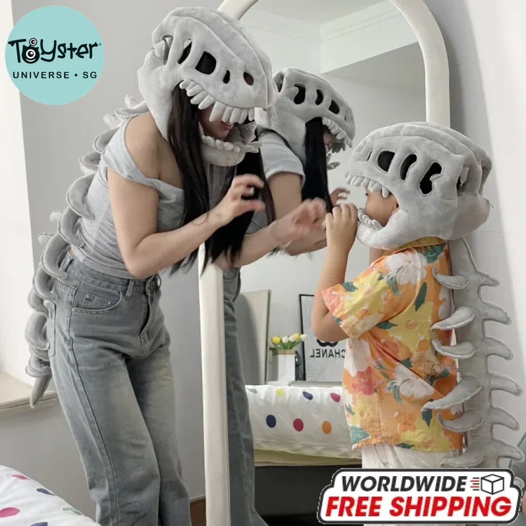 Dinosaur Bone Head Costume Plush