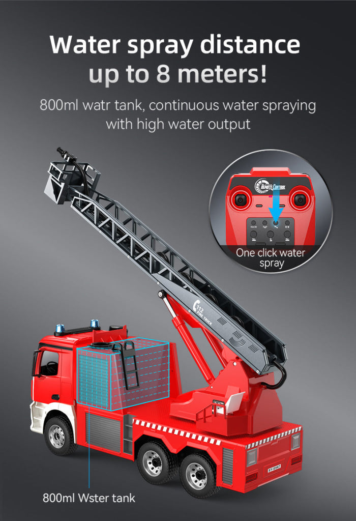 Double E Licensed Mercedes-Benz Rc Antos 1:20 Fire Truck E667