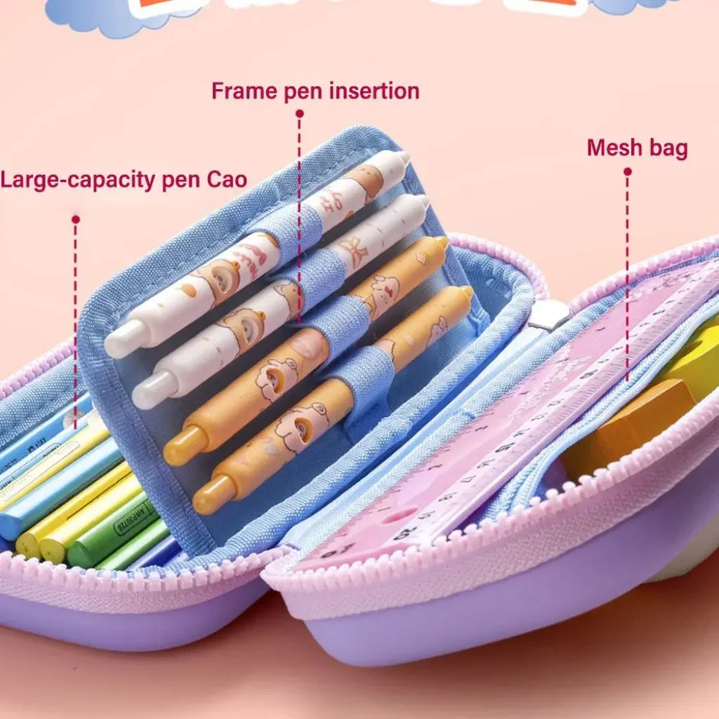 Eva Pencil Case Large Capacity Decompression Double-Layer
