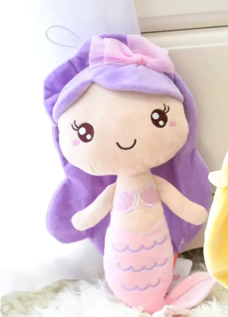 Fairy Tale Mermaid Princess Doll - purple hair Mermaid / about 28cm