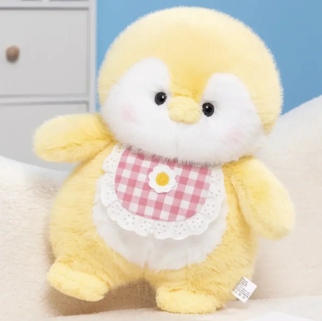 Fluffy Penguin Plushie - yellow penguin / about 10-13cm