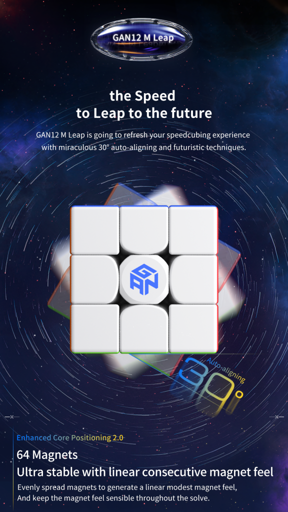 Gan 12 Maglev Uv Coated 3X3 Stickerless Speed Cube