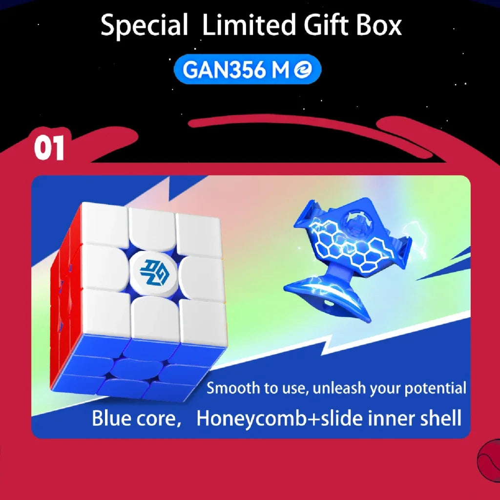 Gan 356 M E Magnetic Speed Cube Special Gift Box Set