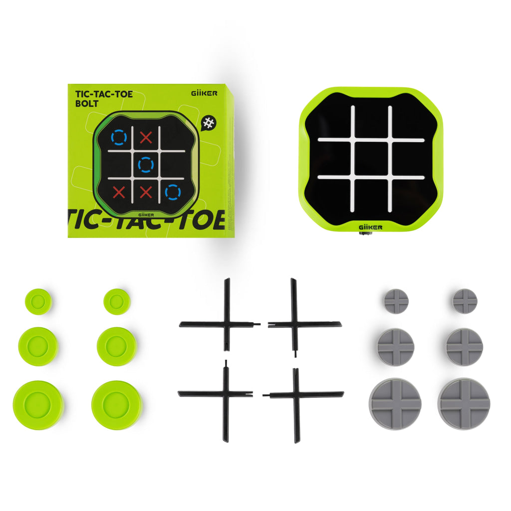GiiKER Tic Tac Toe Bolt – 3-in-1 Handheld Game for Kids 3+ | Boost Focus Memory & Quick Thinking On-the-Go - puzzle