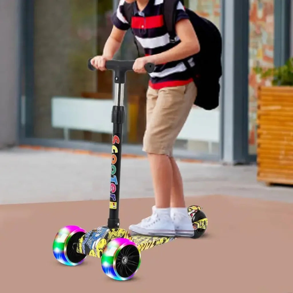 Graffiti Scooter Three Wheels Light-Up