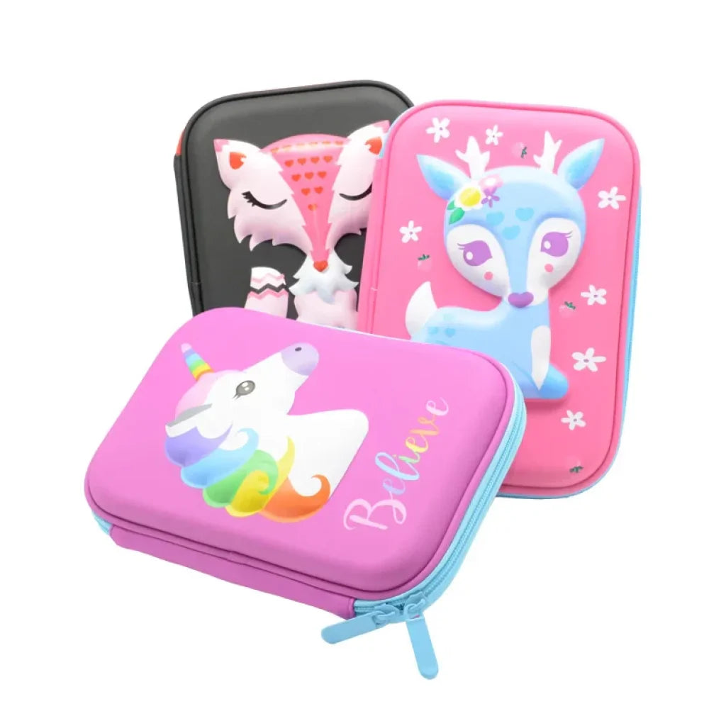 Hard Case Zip Pencil Case Big Size