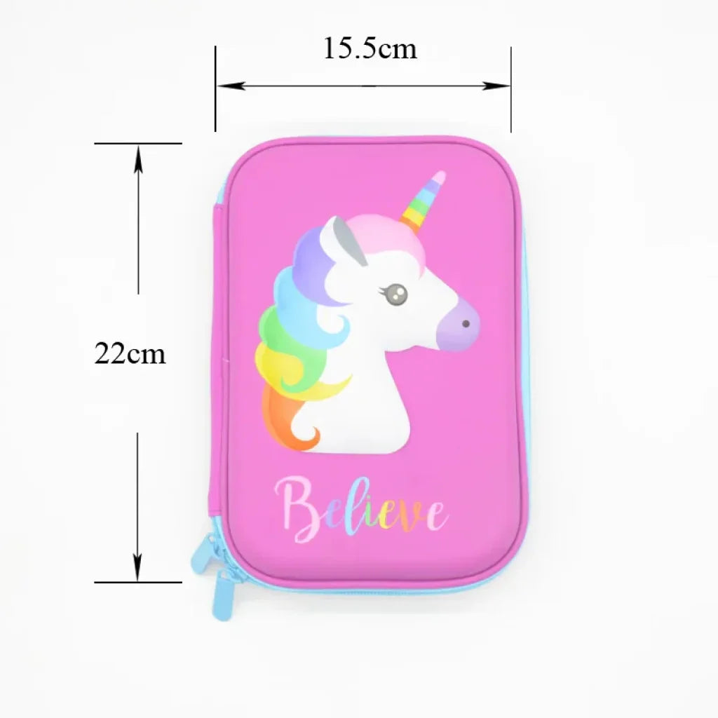 Hard Case Zip Pencil Case Big Size