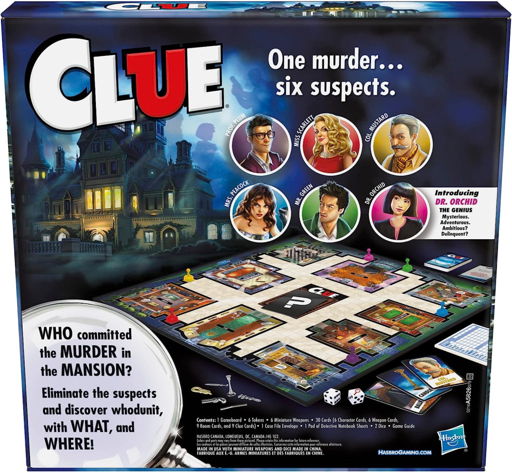 Hasbro - CLUE The Classic Mystery Game - Hasbro Gaming