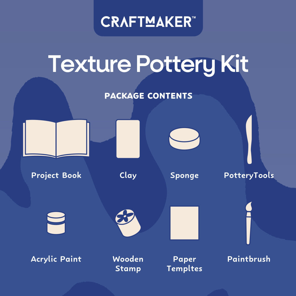Hinkler Craft Maker Classic Textured Pottery Kit CRAFT MAKER