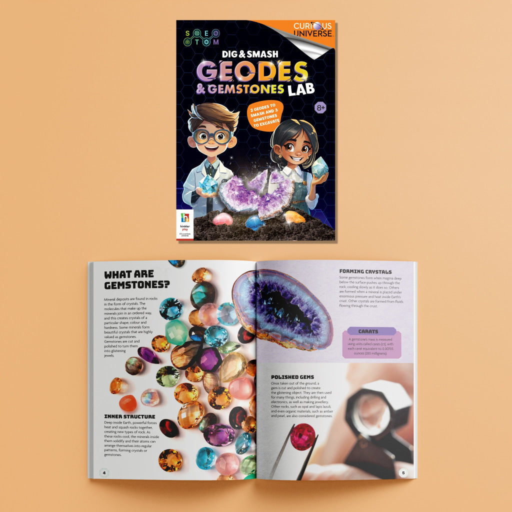 Hinkler Curious Universe Dig & Smash Geodes Kit - Curious Universe