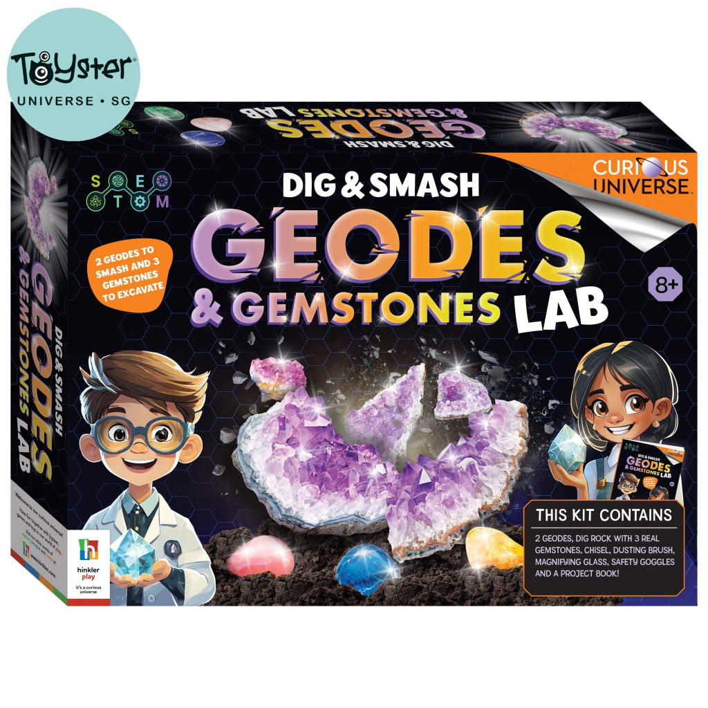 Hinkler Curious Universe Dig & Smash Geodes Kit - Curious Universe