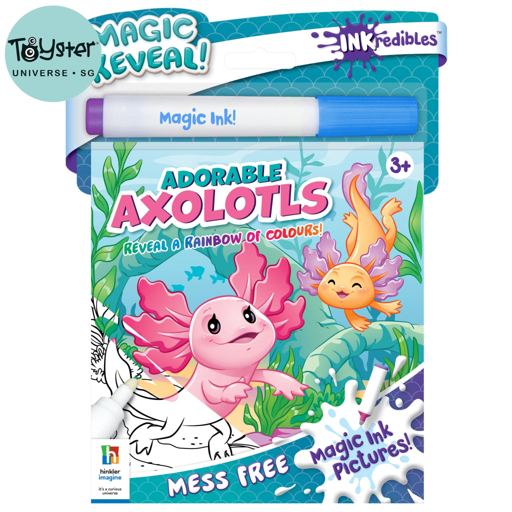 Hinkler Inkredibles: Adorable Axolotls Magic Ink Pictures Inkredibles