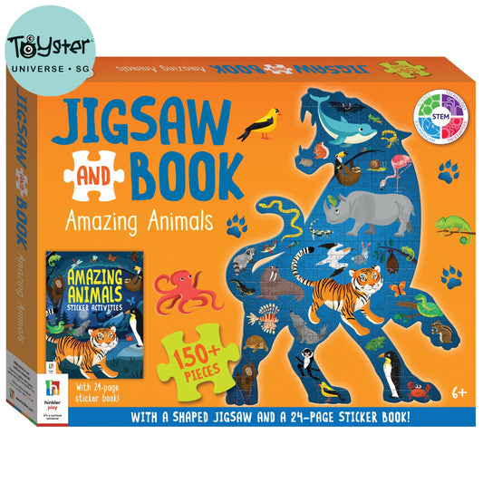 Hinkler Jigsaw And Book Amazing Animals (Us Edition) Jigsaw And Book