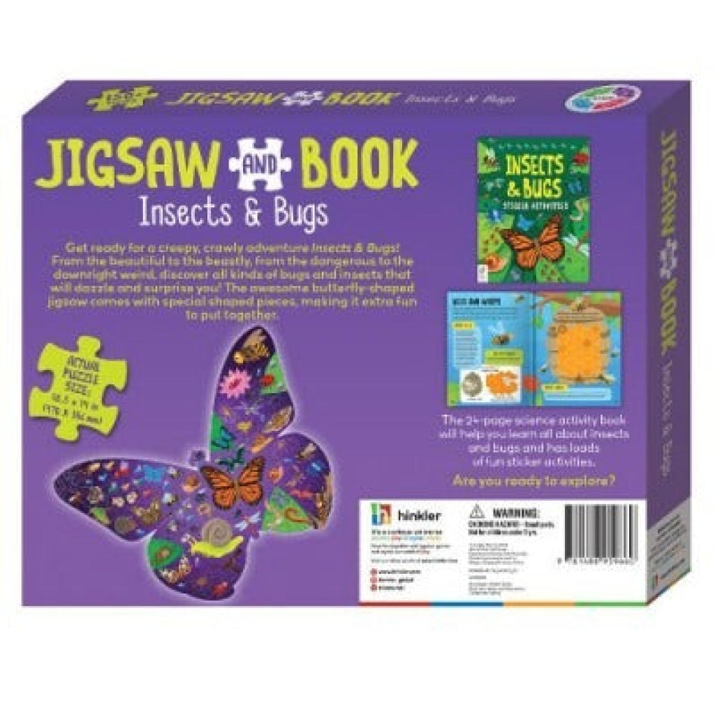 Hinkler Jigsaw And Book Insects Bugs (Us Edition) Jigsaw And Book