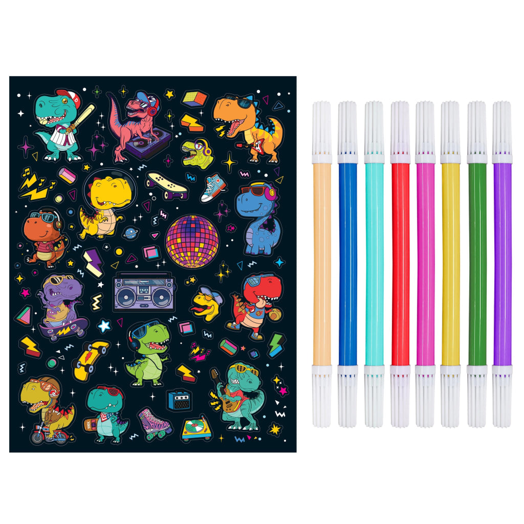 Hinkler Kaleidoscope Dino Disco Colouring Kit HINKLER