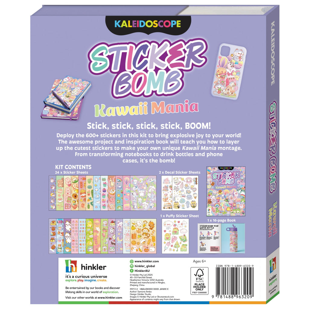 Hinkler Kaleidoscope Sticker Bomb Kawaii Mania HINKLER