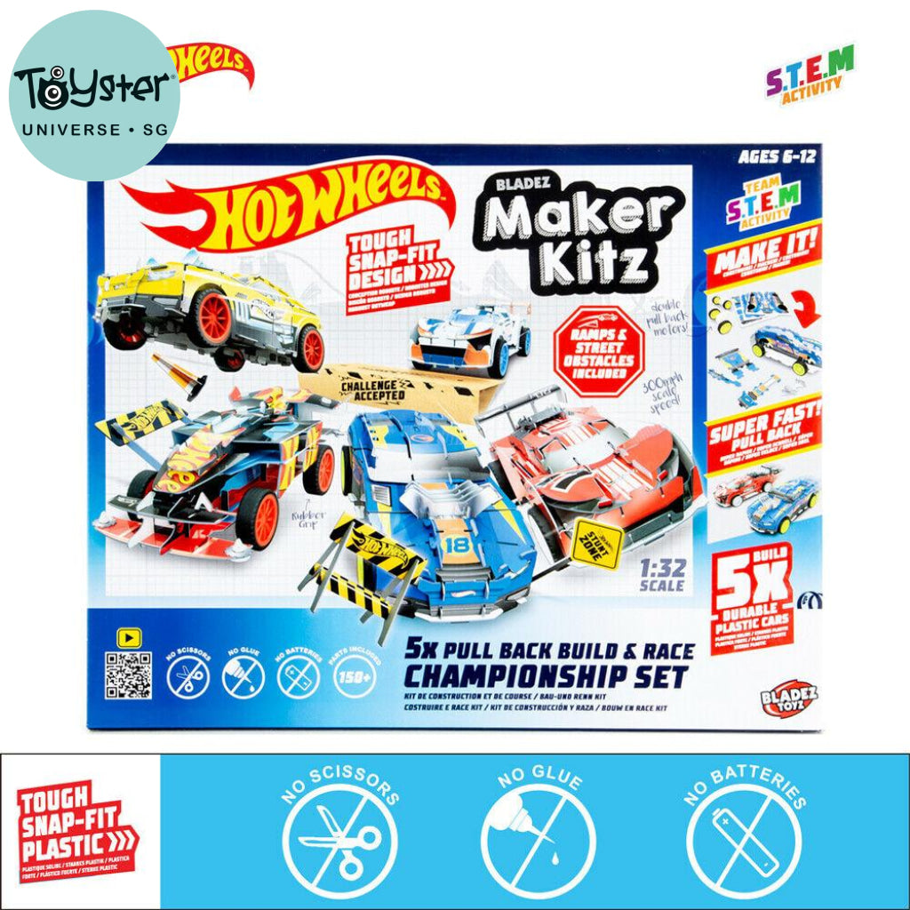 Hot Wheels Maker Kitz Build And Race Kit 5 Pack